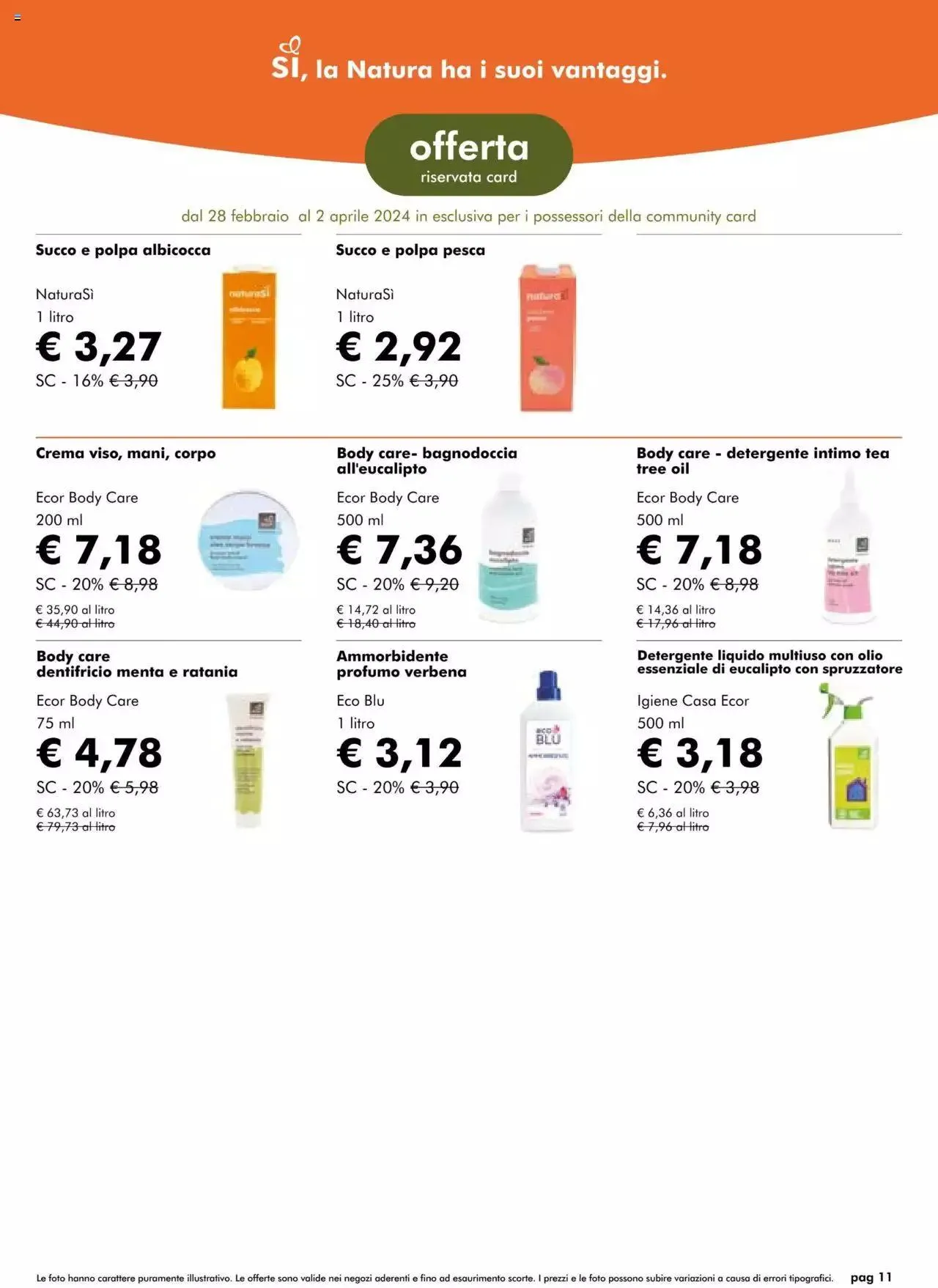 Volantino Natura Sì da 28 febbraio a 2 aprile di 2024 - Pagina del volantino 11