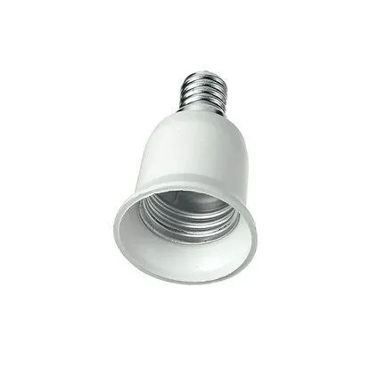 Adattatore per portalampada da E14 a E27 bianco