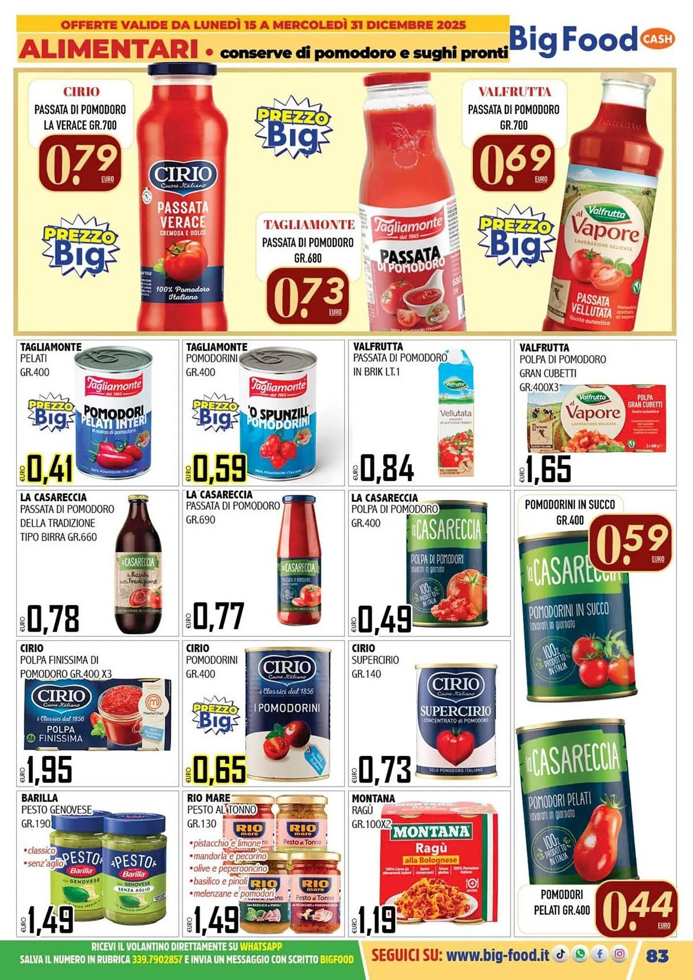 Volantino Big Food da 15 dicembre a 31 dicembre di 2025 - Pagina del volantino 83