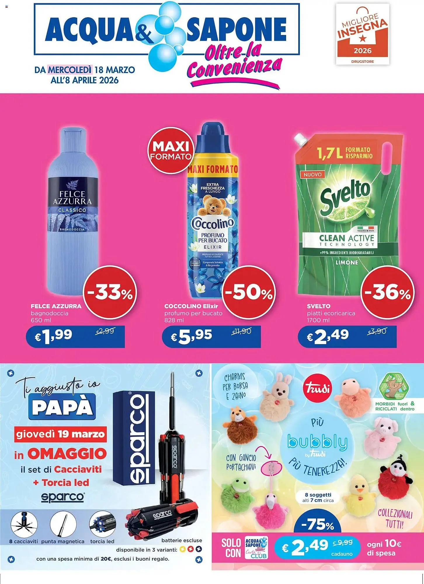 Volantino Acqua & Sapone da 18 marzo a 8 aprile di 2026 - Pagina del volantino 1