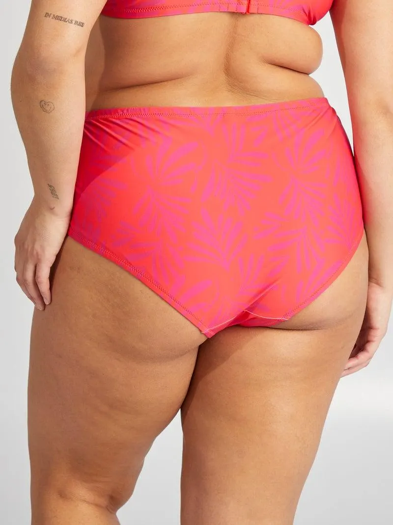 Slip bikini stampato - ARANCIONE