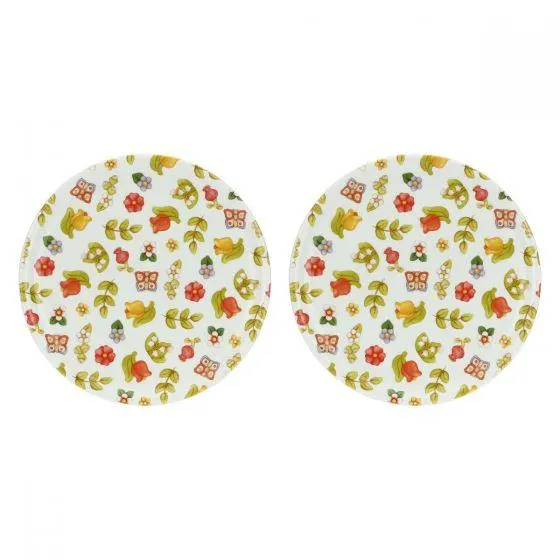 Set due piatti pizza Happy Country