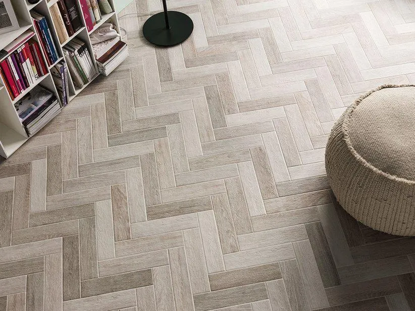 Piastrella Faubourg Blanc 2a Scelta 7X28 Gres Effetto Legno Naturale Bianco