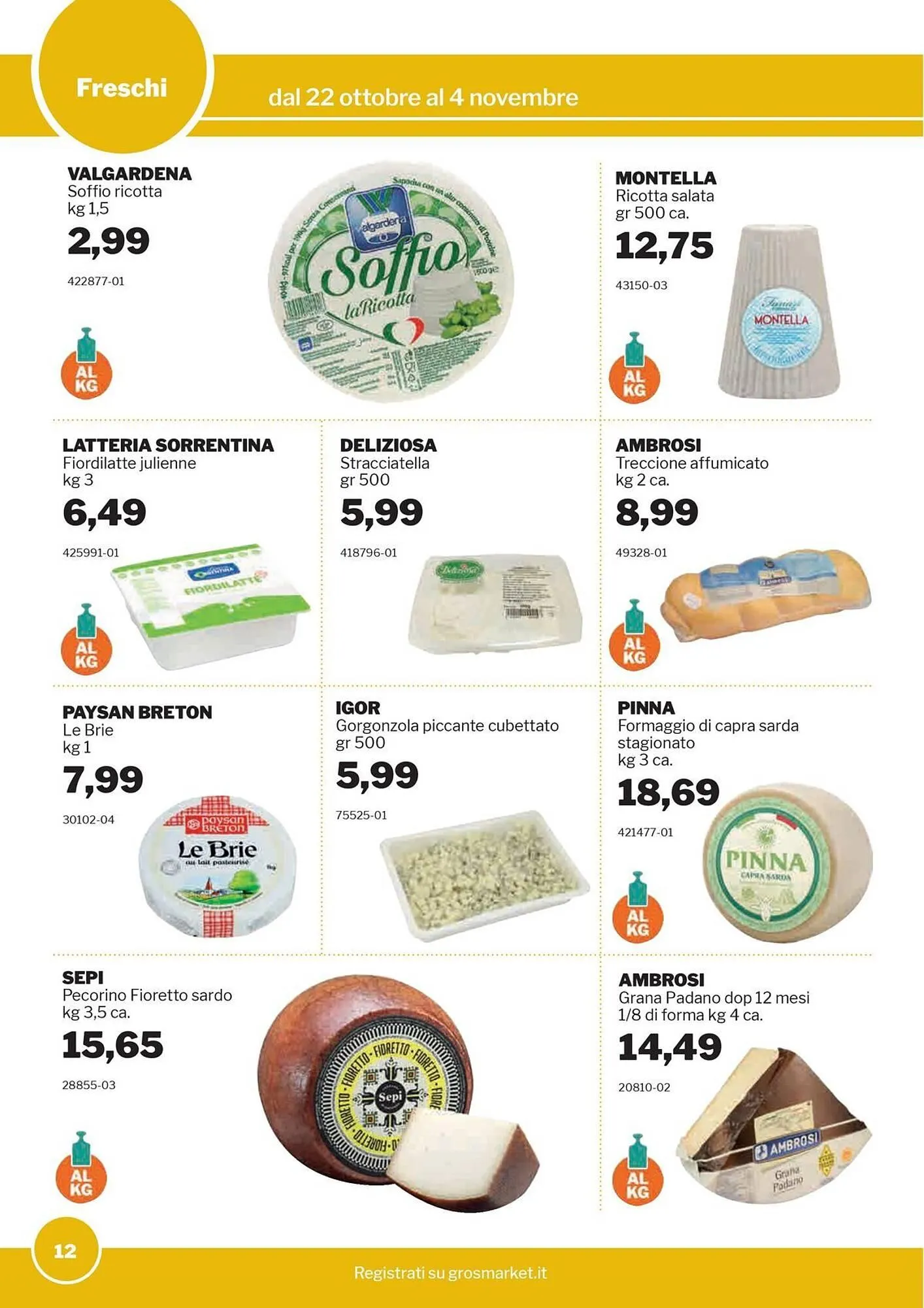 Volantino GrosMarket da 22 ottobre a 4 novembre di 2025 - Pagina del volantino 12