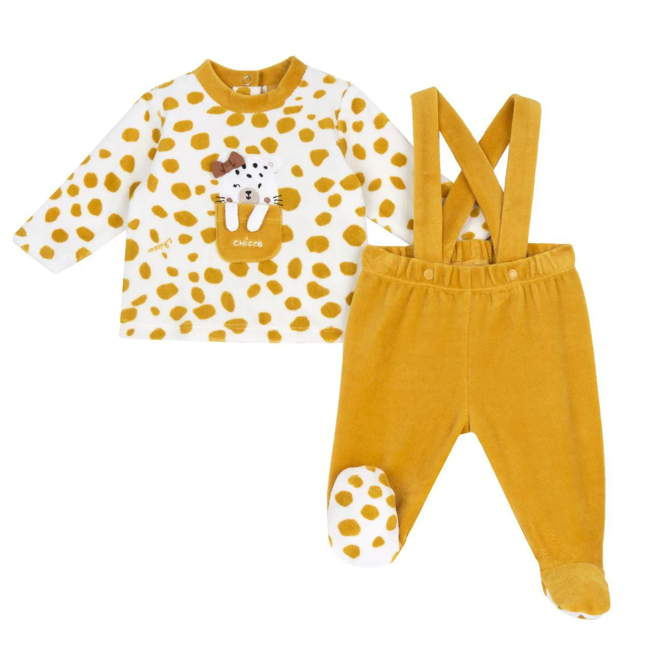 Completo maglia e pantaloni con piedini