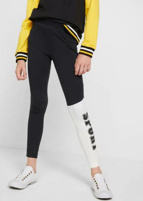 Leggings con stampa stile college