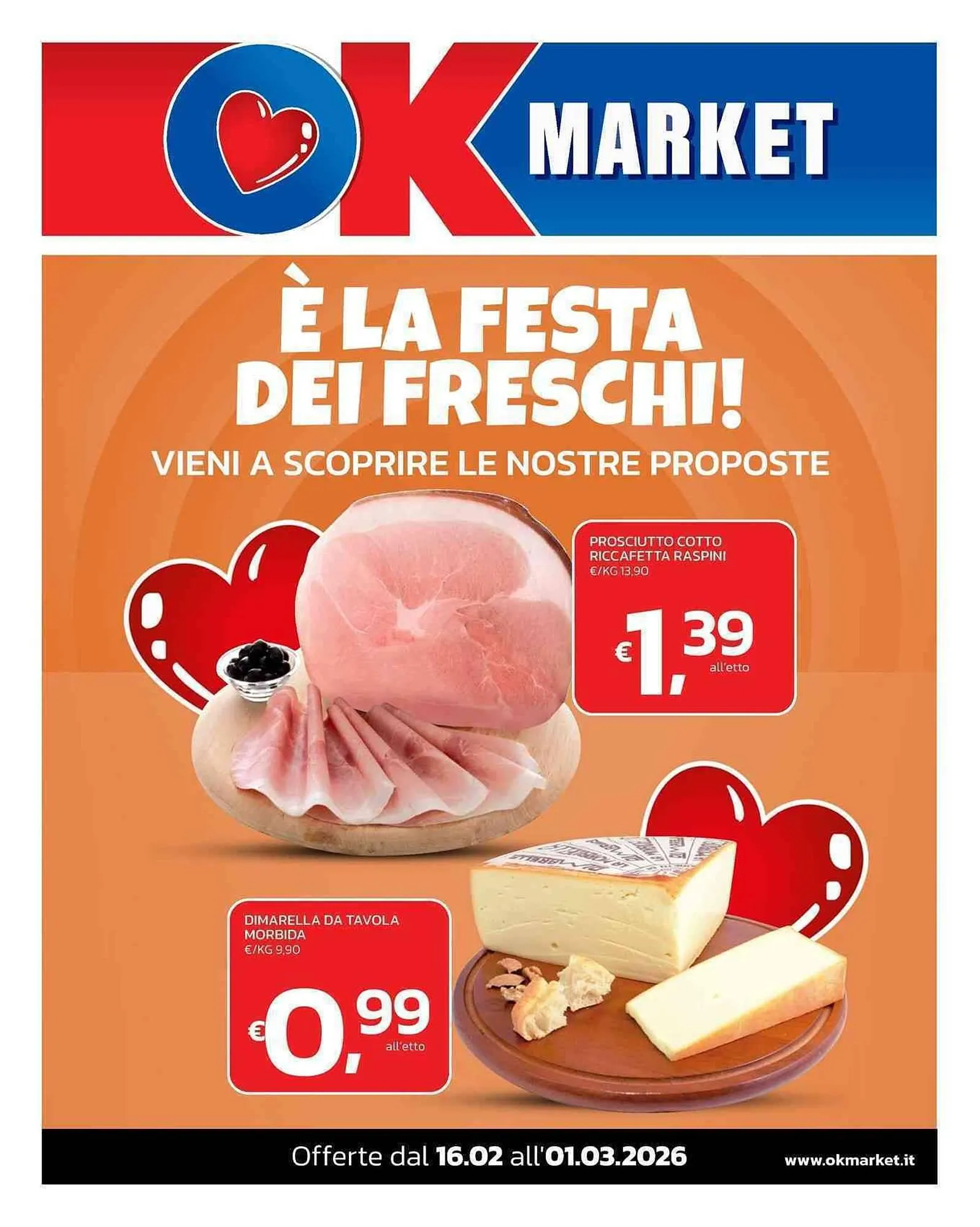 Volantino Ok Market da 16 febbraio a 1 marzo di 2026 - Pagina del volantino 1