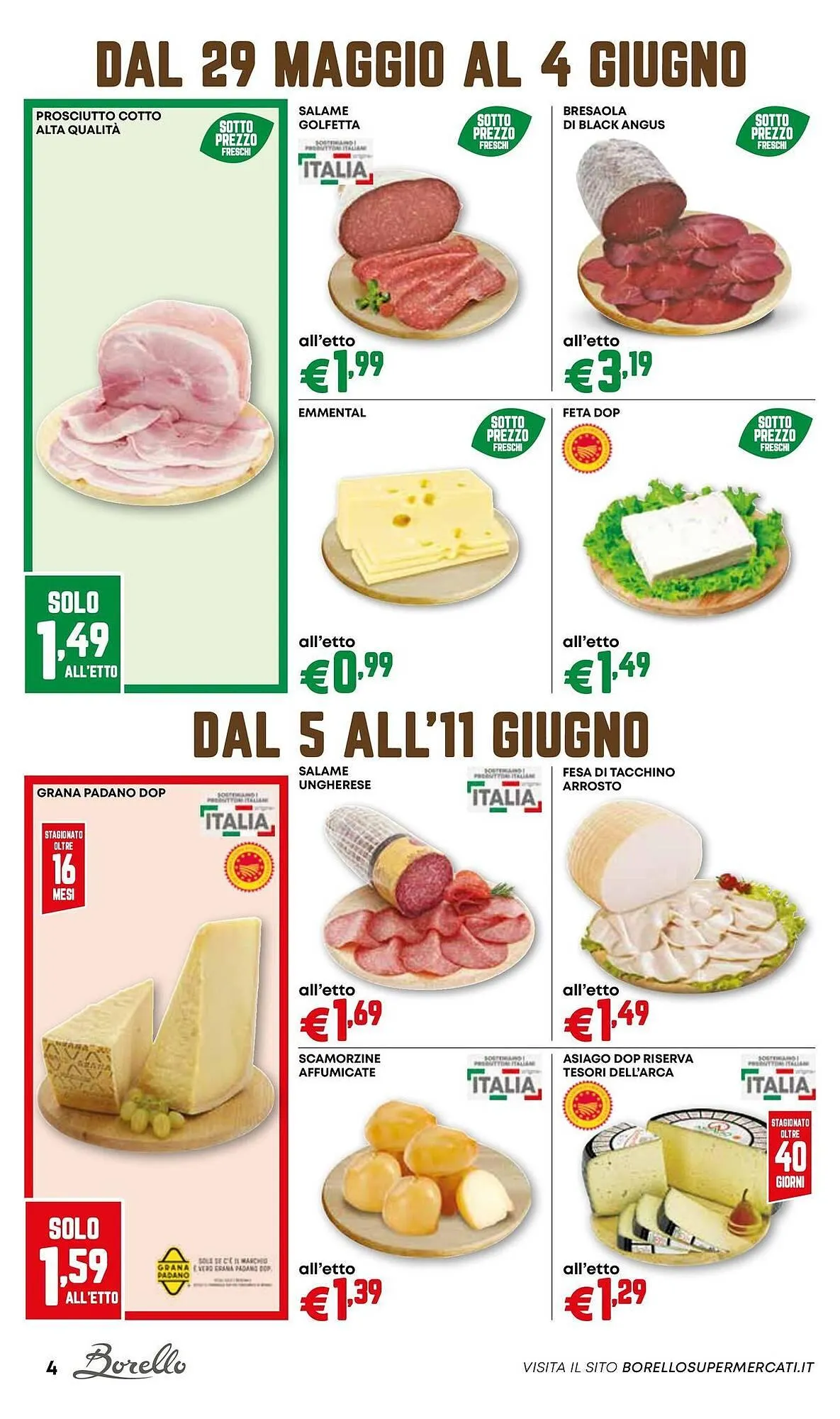 Volantino Borello Supermercati da 29 maggio a 11 giugno di 2025 - Pagina del volantino 4