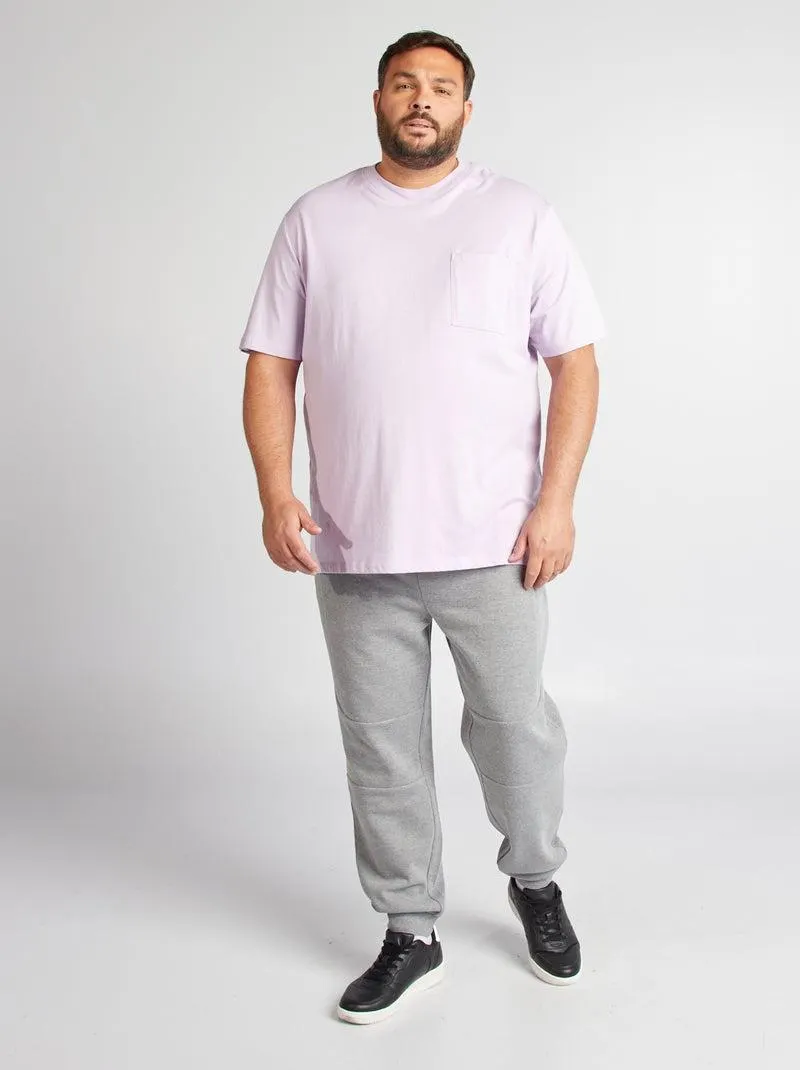 Joggers con tasche con zip in maglia piqué joggers con tasche con zip - tasche con zip - GRIGIO