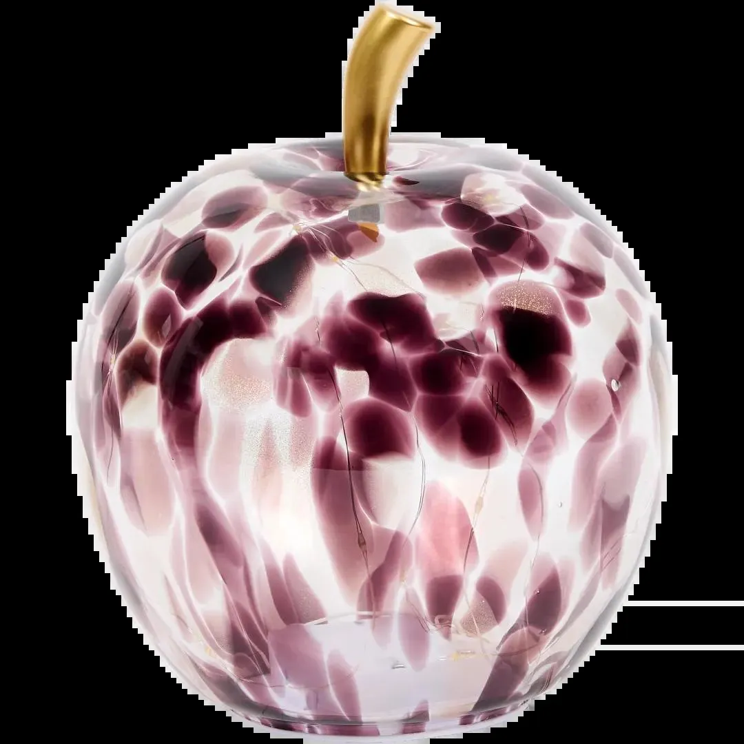 Mela in vetro con LED