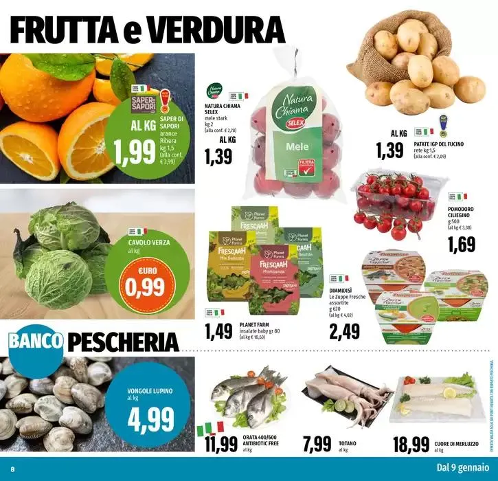Tanti prodotti a 0.99 da 9 gennaio a 22 gennaio di 2025 - Pagina del volantino 8
