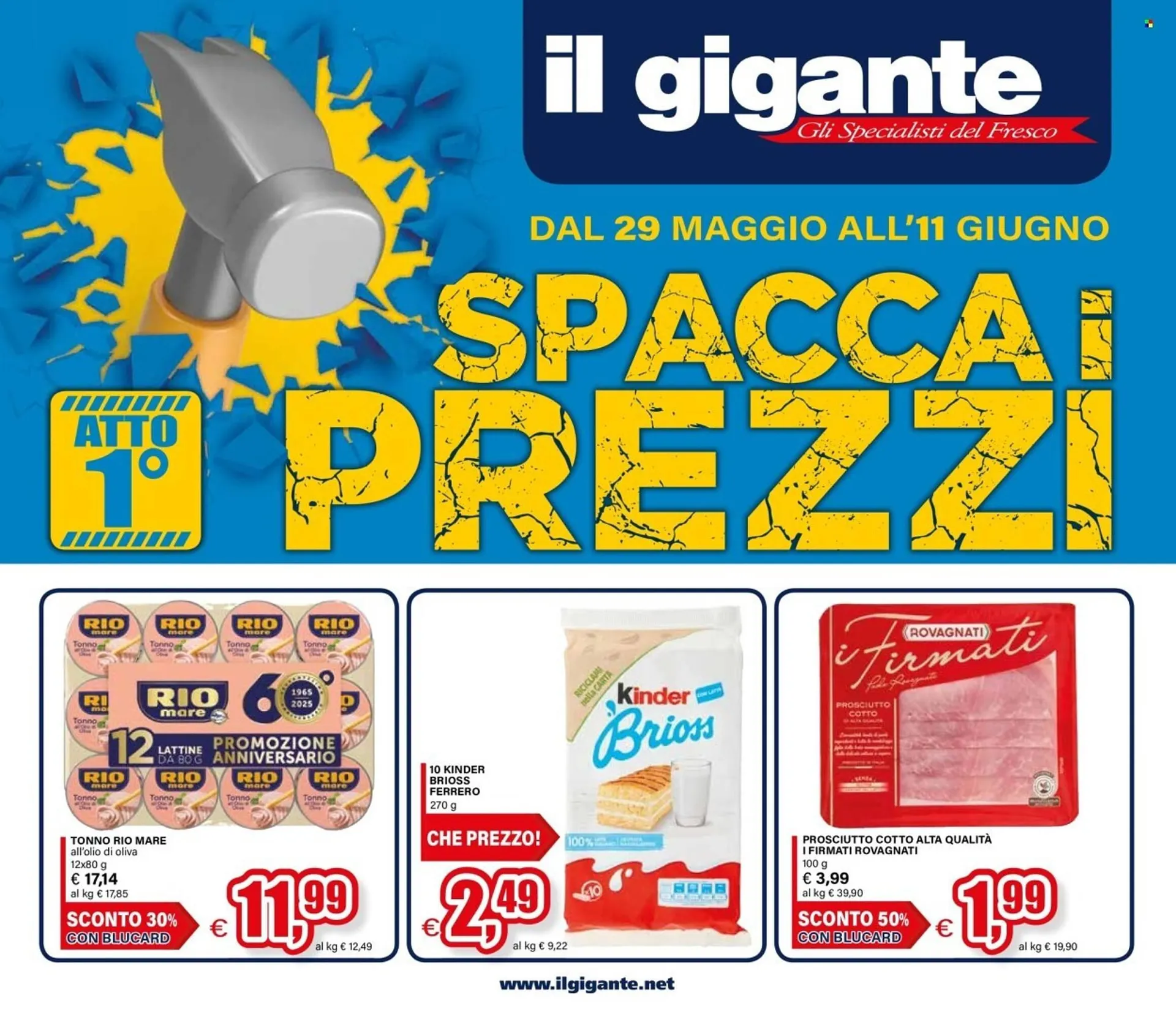 Volantino Il Gigante da 29 maggio a 11 giugno di 2025 - Pagina del volantino 1