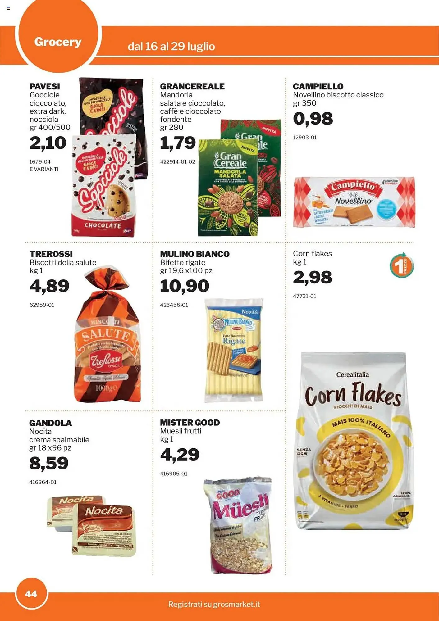 Volantino GrosMarket da 16 luglio a 29 luglio di 2025 - Pagina del volantino 44
