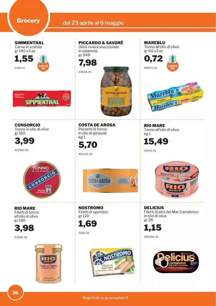 Volantino Food&Beverage da 23 aprile a 6 maggio di 2025 - Pagina del volantino 36