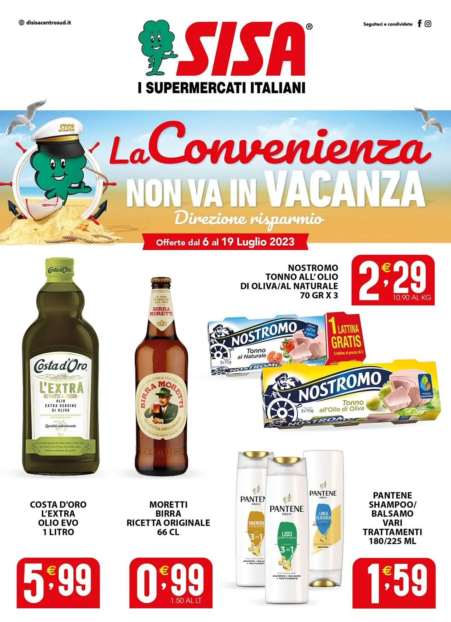 Volantino Sisa da 6 luglio a 19 luglio di 2023 - Pagina del volantino 1
