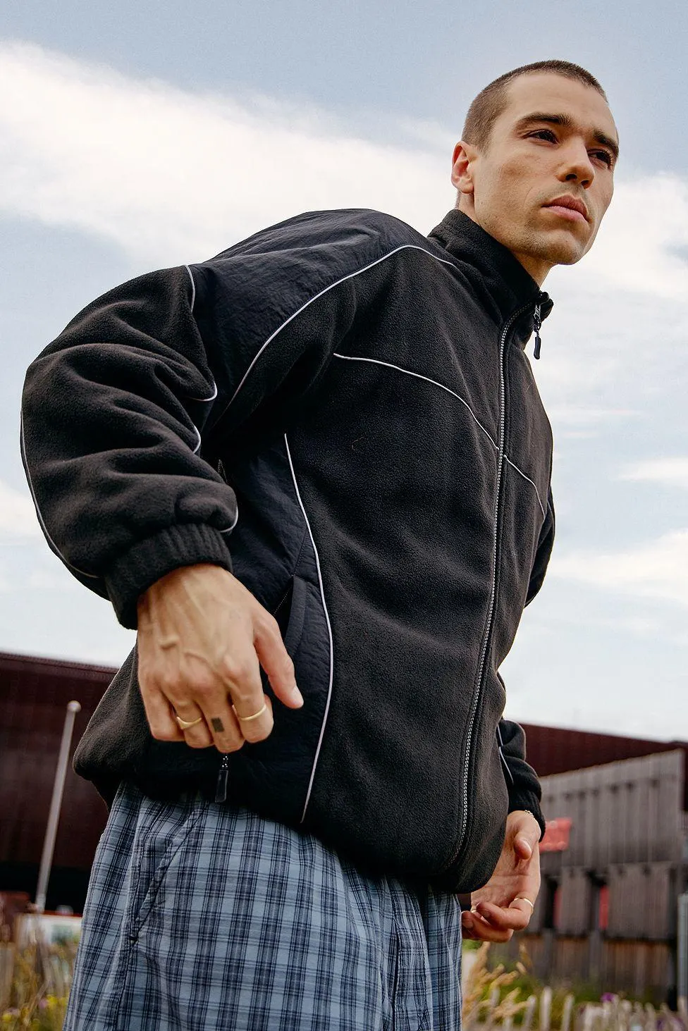 iets frans... Giacca in pile reversibile Atlas nera