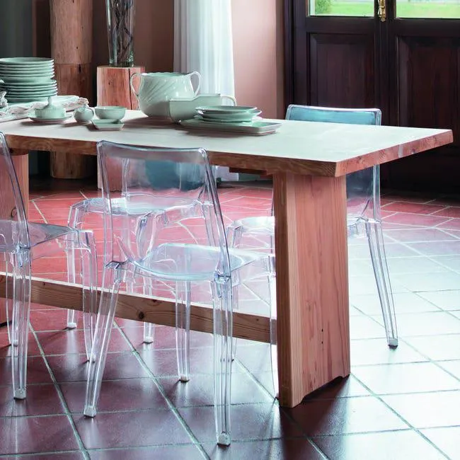 Tavolo da pranzo Fratino in legno grezzo naturale per 8 persone L 80 x L 200 cm Vedi i dettagli del prodotto