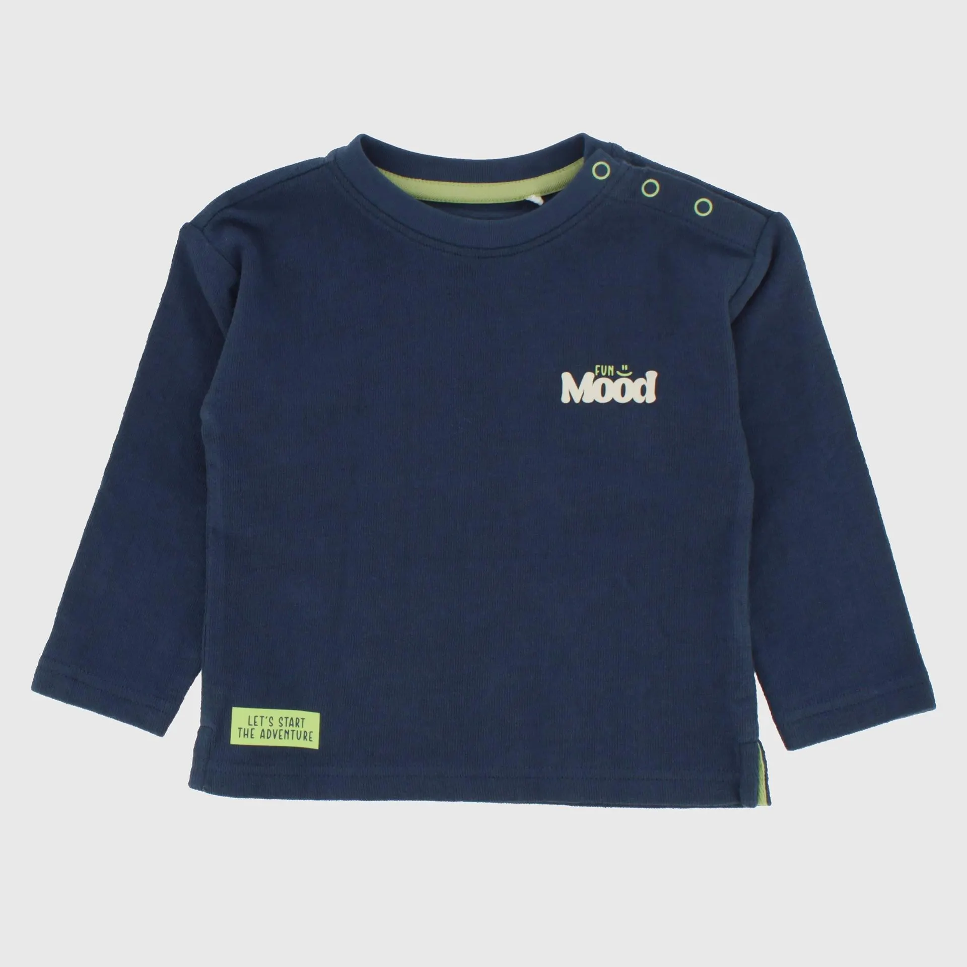 Maglietta oversize in jersey texturizzato da Bambino, BLU