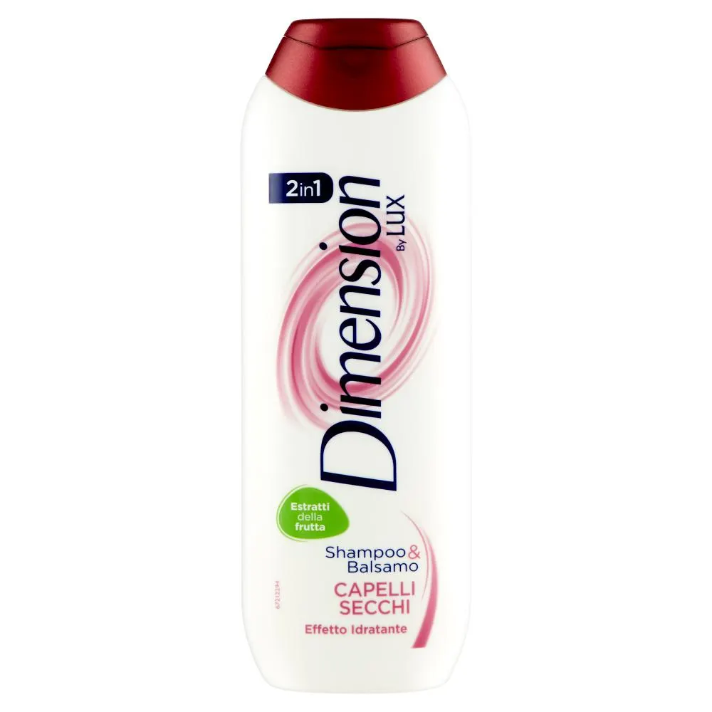 Dimension by Lux Shampoo & Balsamo 2in1 Capelli Secchi Effetto Idratante 250 ml