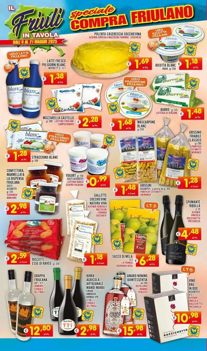 Compra friulano da 8 maggio a 21 maggio di 2025 - Pagina del volantino 8