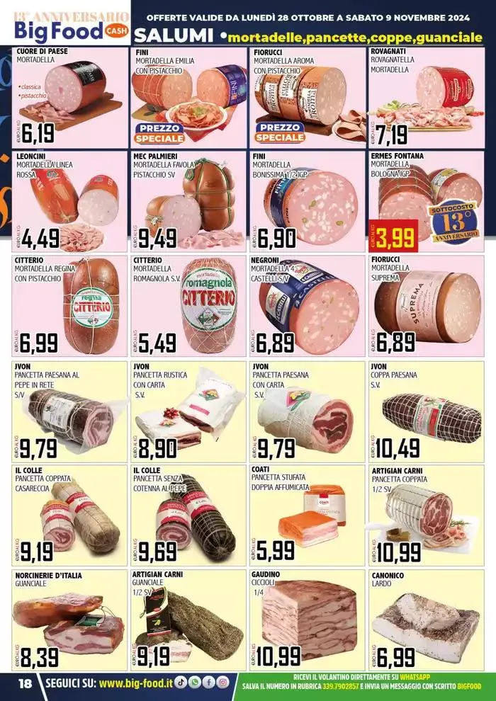 Festeggiamo il nostro 13 anniversario da 28 ottobre a 9 novembre di 2024 - Pagina del volantino 18