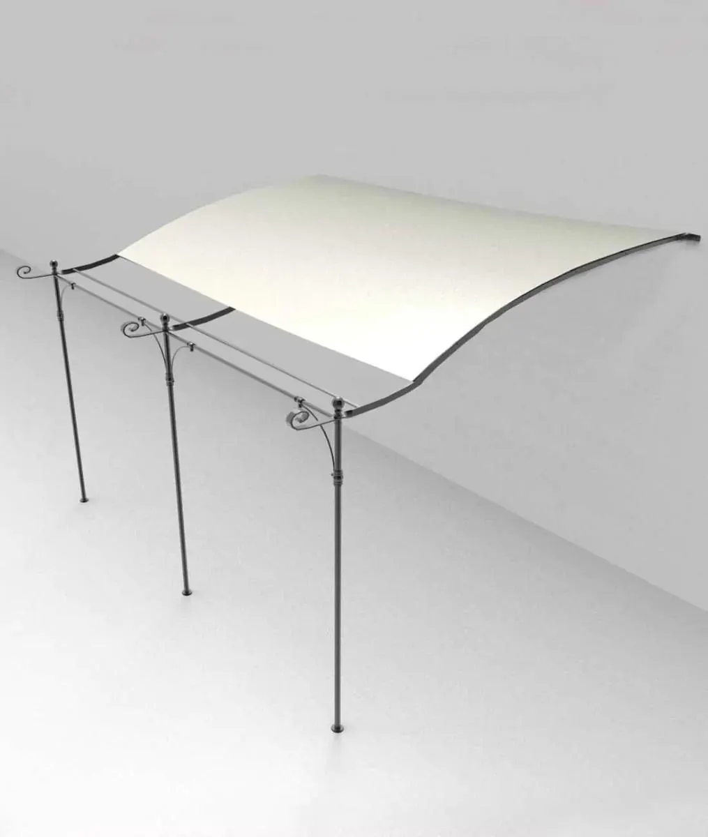 Telo scorrevole in acrilico per pergola Solaire curva addossata