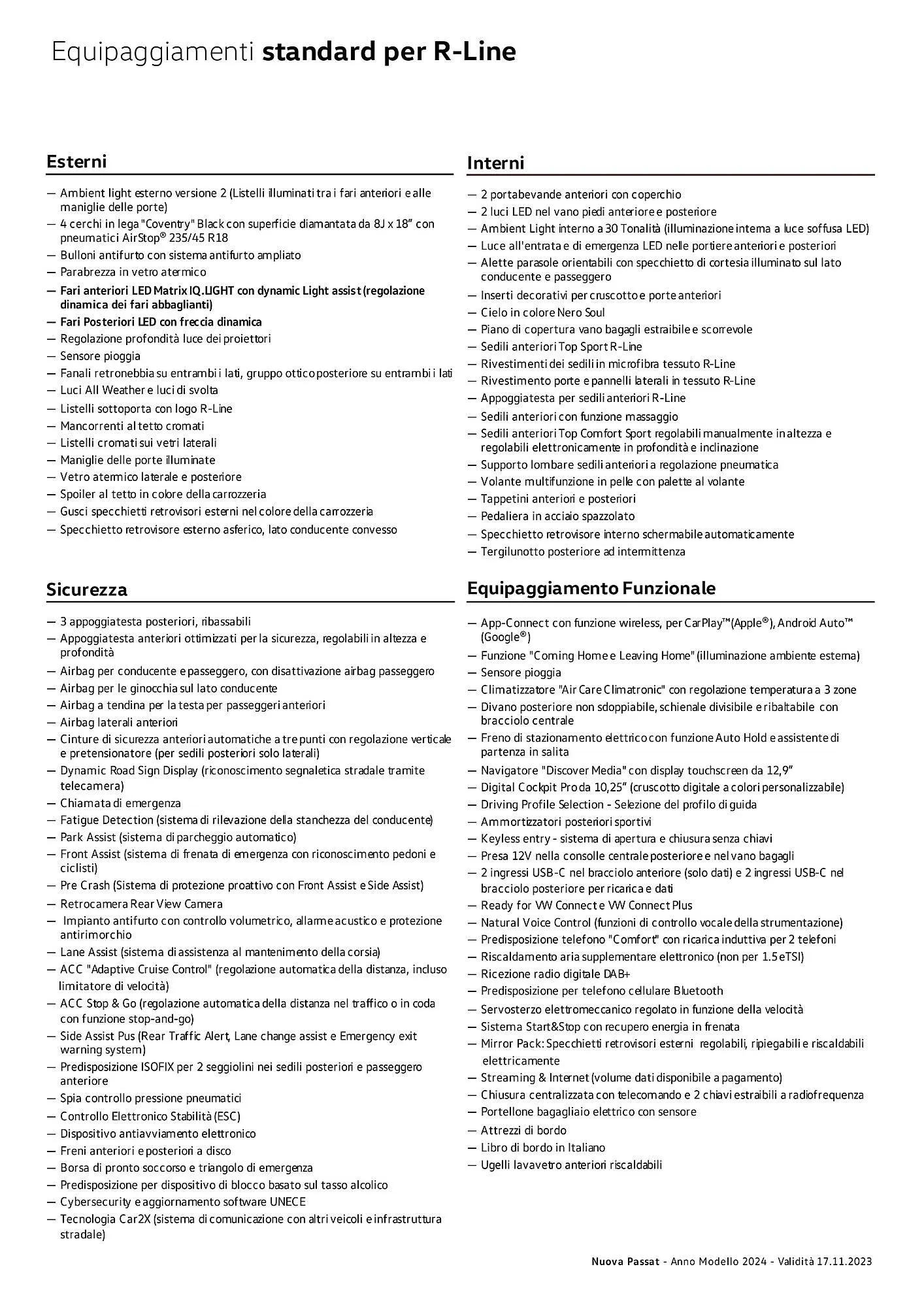 Volantino Volkswagen Nuova Passat e Nuova Passat eTSI da 3 gennaio a 4 gennaio di 2025 - Pagina del volantino 11