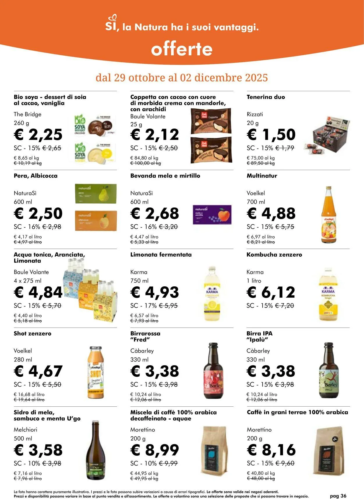 Natura Sì Volantino attuale da 1 gennaio a 15 gennaio di 2026 - Pagina del volantino 36