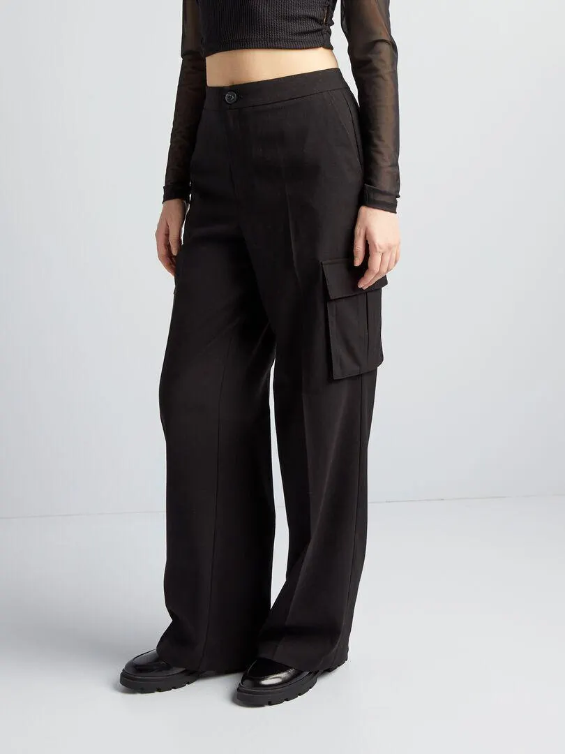 Pantaloni cargo morbidi - nero