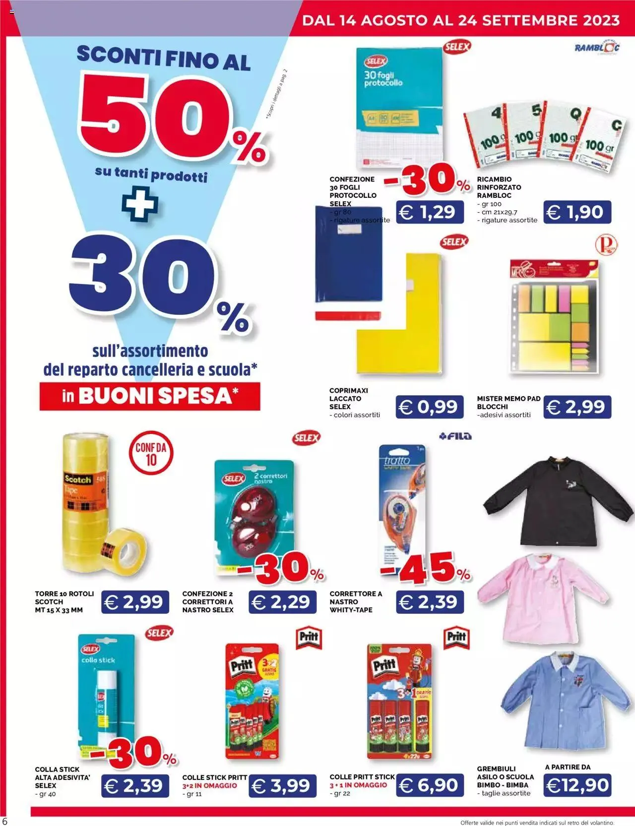 Mercatò - Che risparmio la scuola da 14 agosto a 24 settembre di 2023 - Pagina del volantino 6