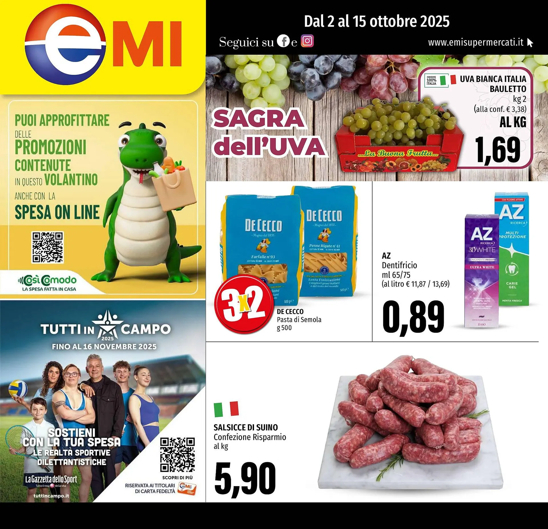 Volantino Emi Supermercati da 2 ottobre a 15 ottobre di 2025 - Pagina del volantino 1