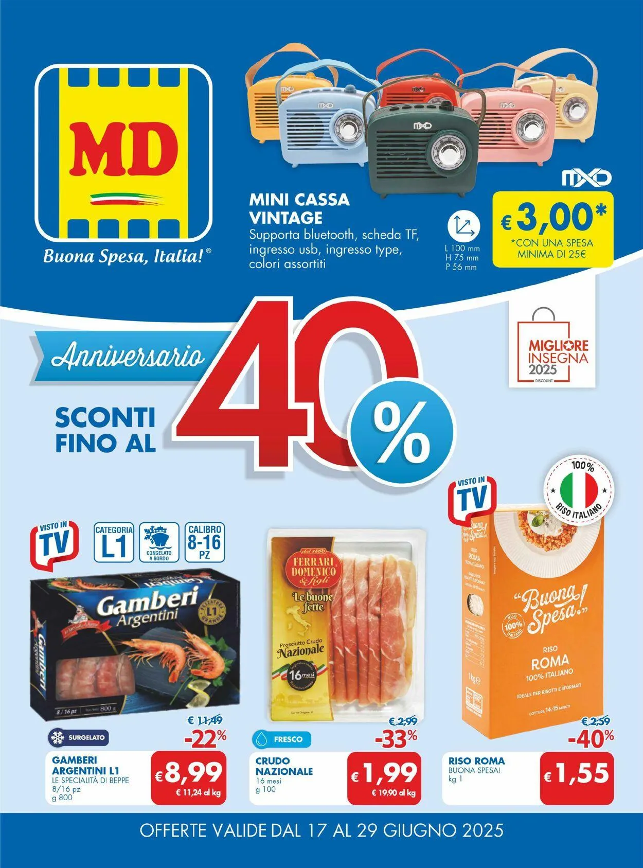 MD Discount Volantino attuale da 17 giugno a 29 giugno di 2025 - Pagina del volantino 1