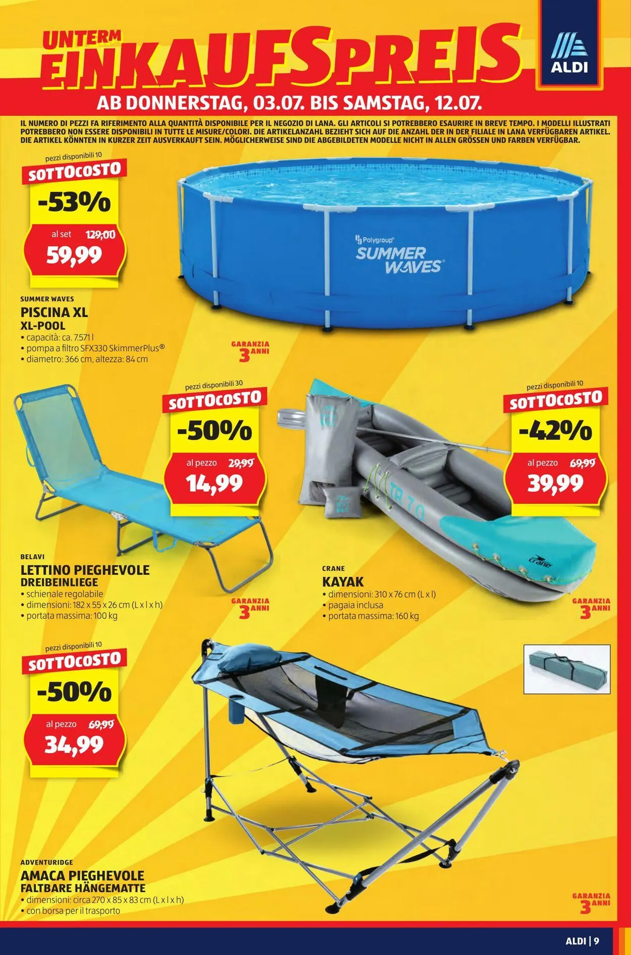 Aldi Volantino attuale da 29 giugno a 13 luglio di 2025 - Pagina del volantino 9