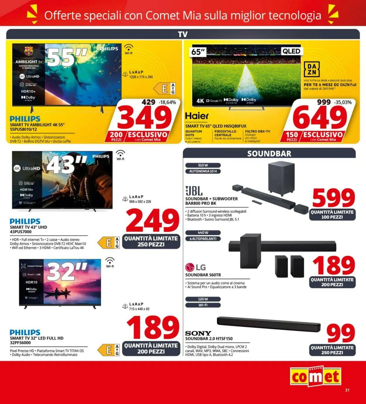 Comet Volantino attuale da 9 ottobre a 22 ottobre di 2025 - Pagina del volantino 31