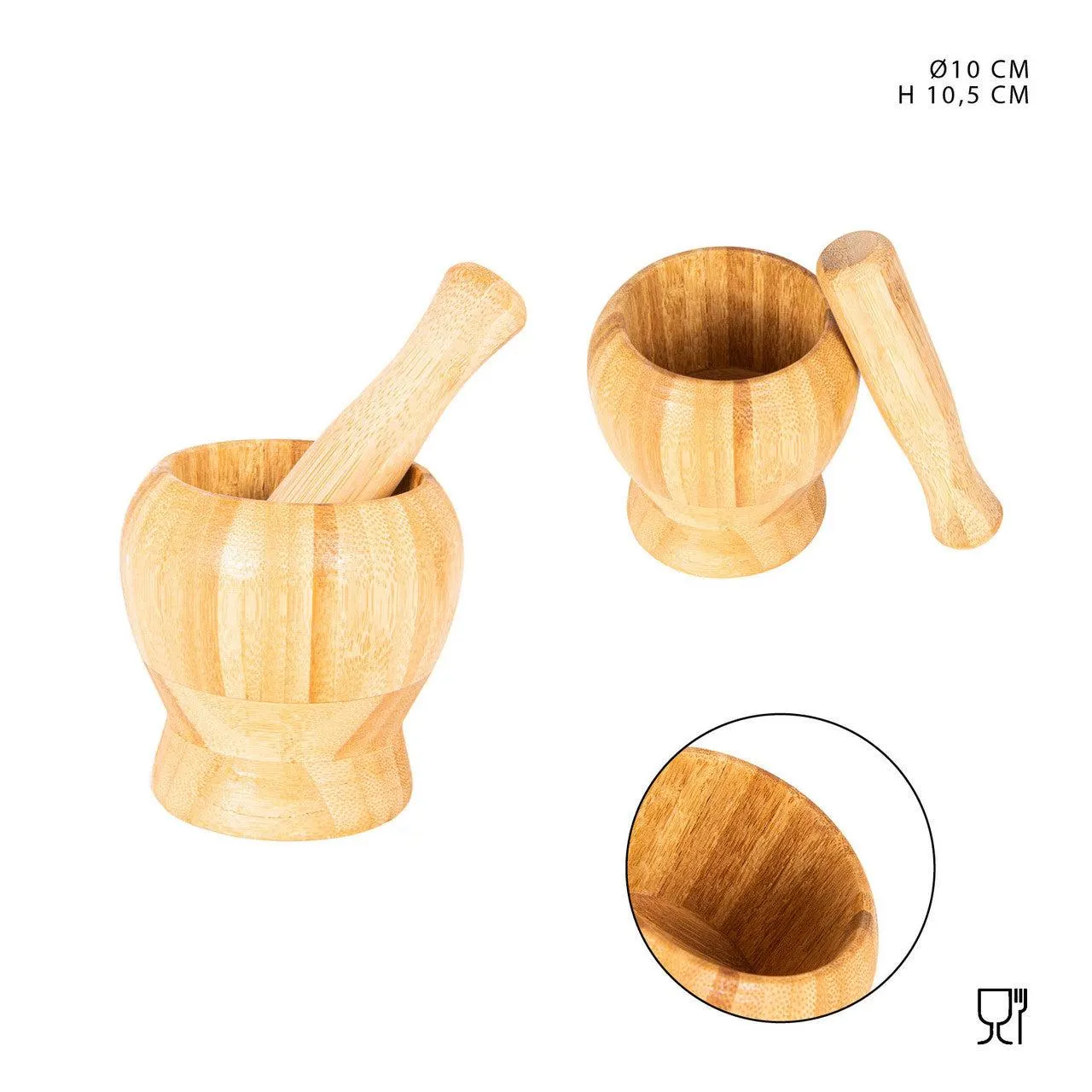 Dc - Bamboo Mortar D10Cm H105Cm