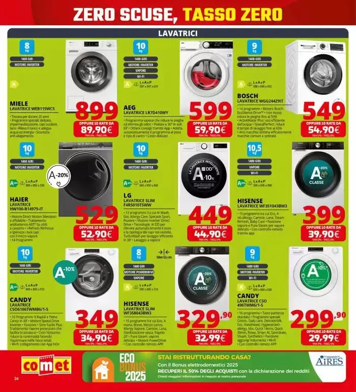 Zero scusa, tasso zero da Comet! da 3 aprile a 16 aprile di 2025 - Pagina del volantino 34