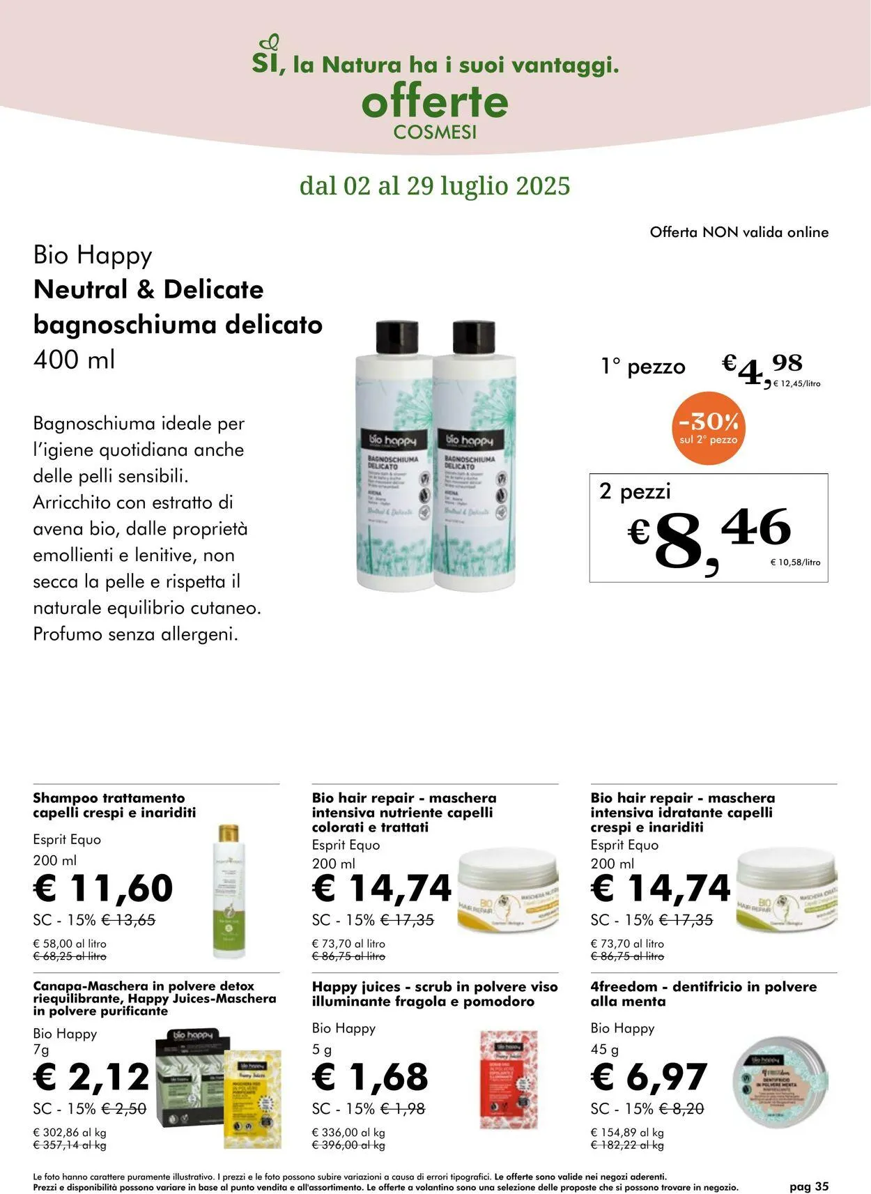 Natura Sì Volantino attuale da 31 luglio a 14 agosto di 2025 - Pagina del volantino 35