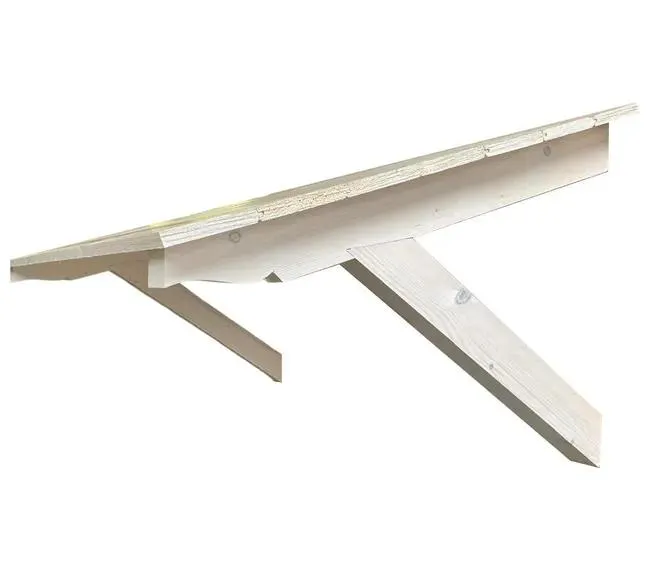 Pensilina Onda in legno bianco L 155 x P 95 cm