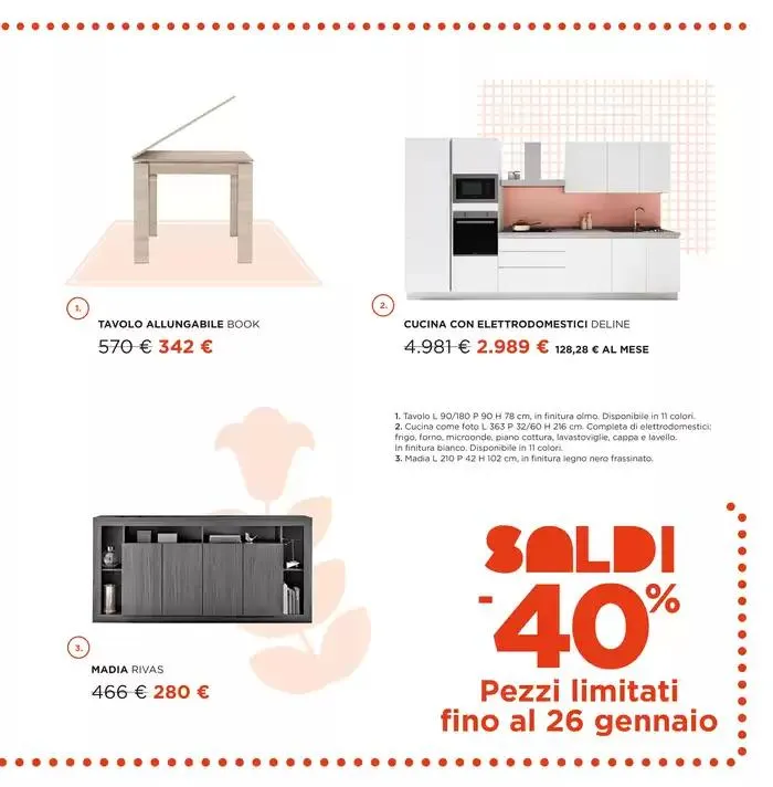 Saldi fino al -40% su tutti i mobili da 6 gennaio a 19 gennaio di 2025 - Pagina del volantino 5