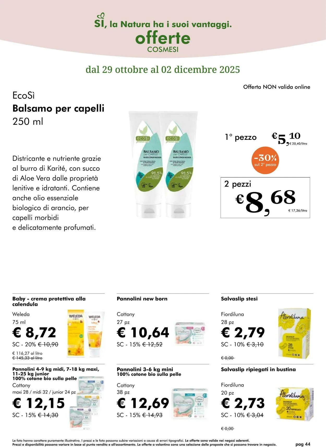 Natura Sì Volantino attuale da 1 gennaio a 15 gennaio di 2026 - Pagina del volantino 44