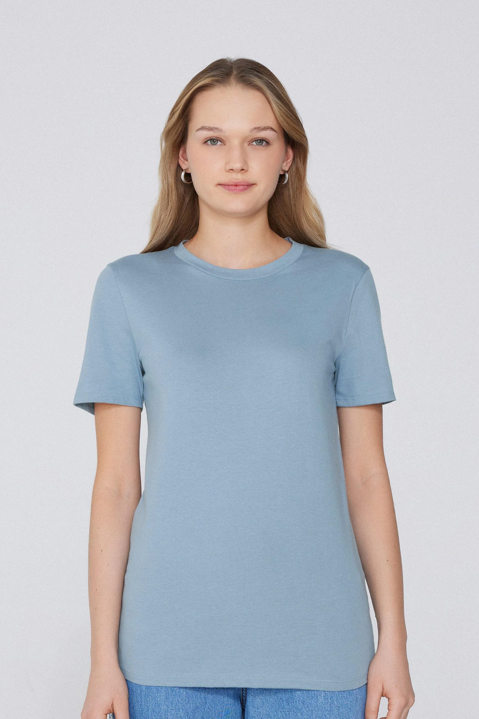 T-shirt Basic Girocollo in Cotone