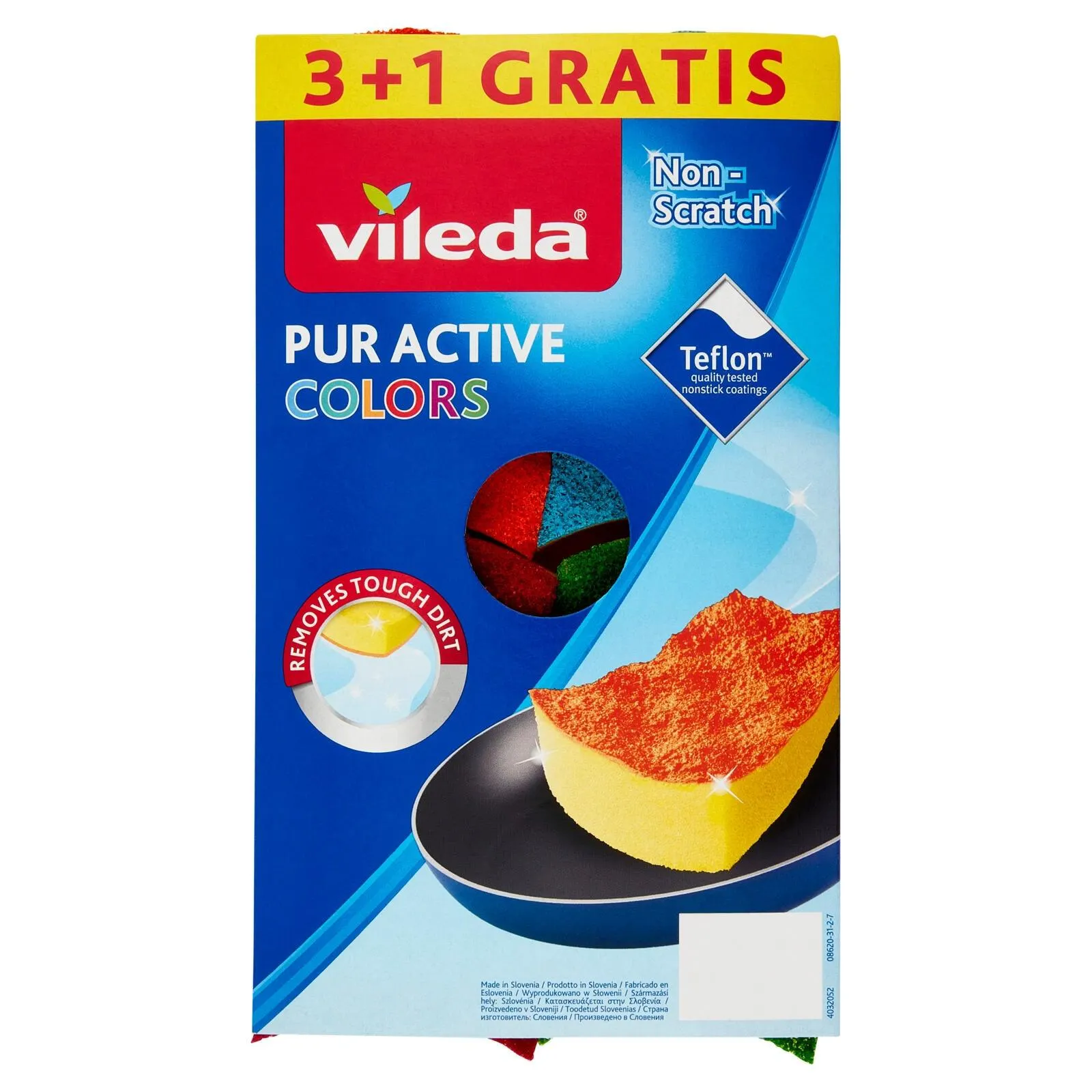 Vileda Pur Active Ondattiva Colors 4 pz