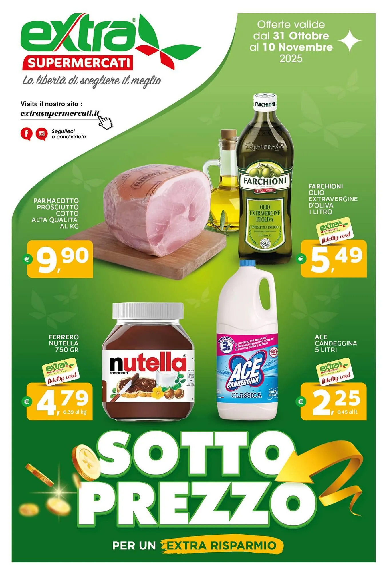 Volantino Extra Supermercati da 31 ottobre a 10 novembre di 2025 - Pagina del volantino 1