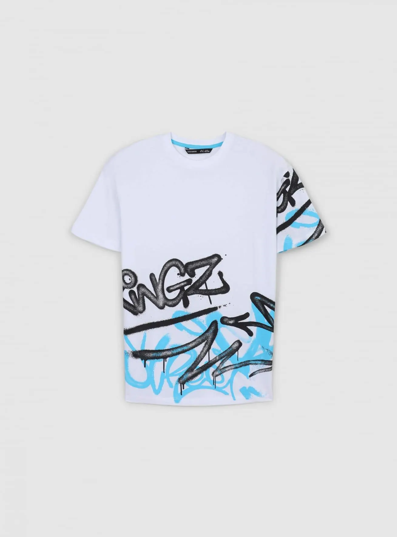 T-shirt con stampa graffiti Bianco ottico