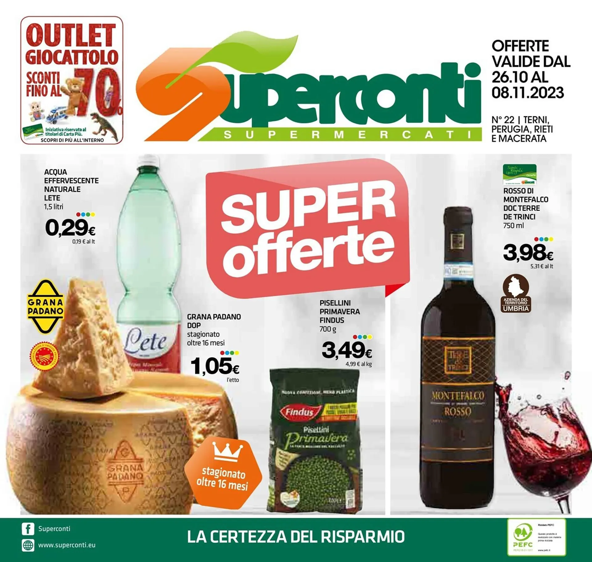Volantino Superconti da 26 ottobre a 8 novembre di 2023 - Pagina del volantino 1