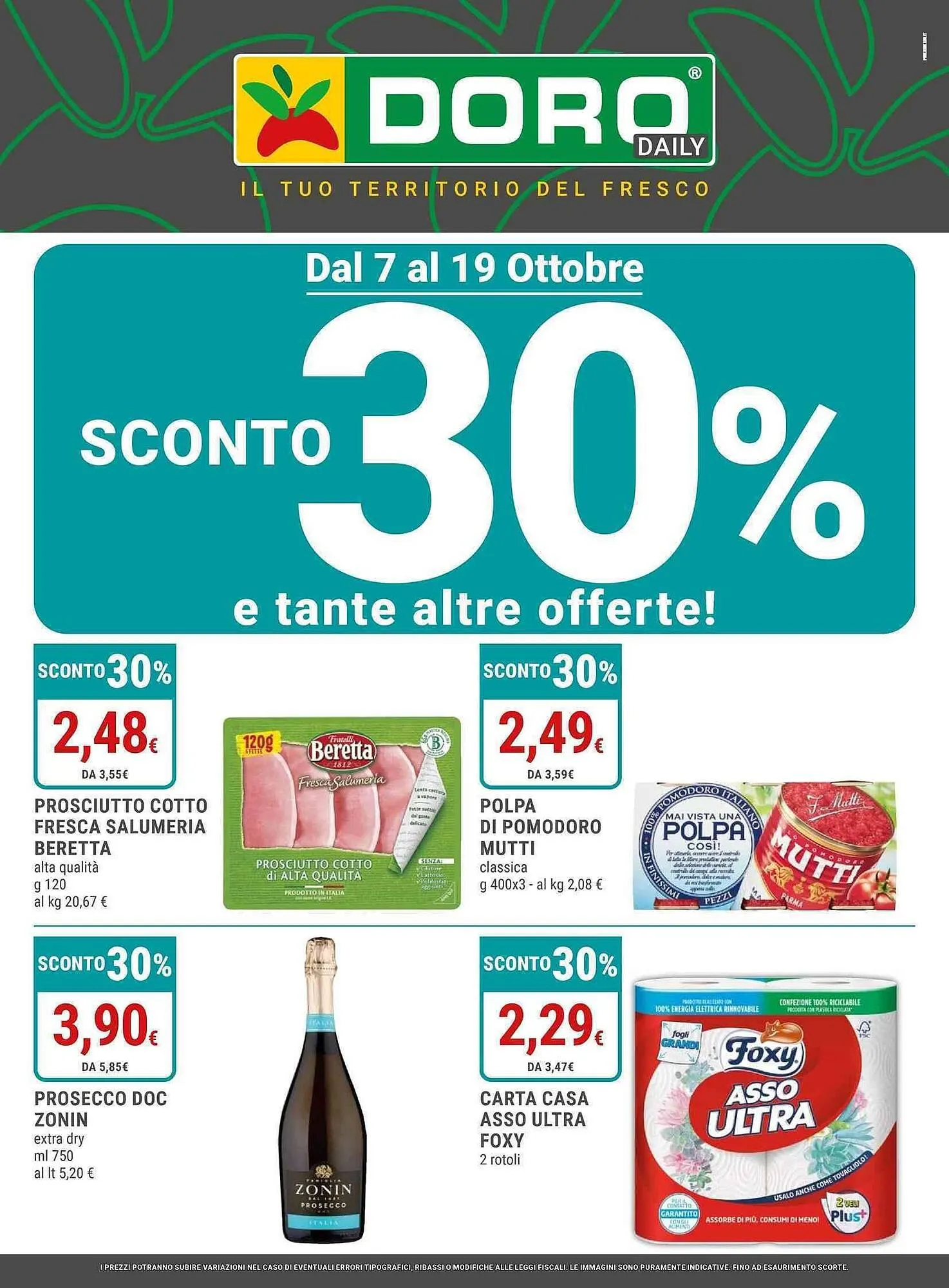 Volantino Doro Supermercati da 7 ottobre a 19 ottobre di 2025 - Pagina del volantino 1