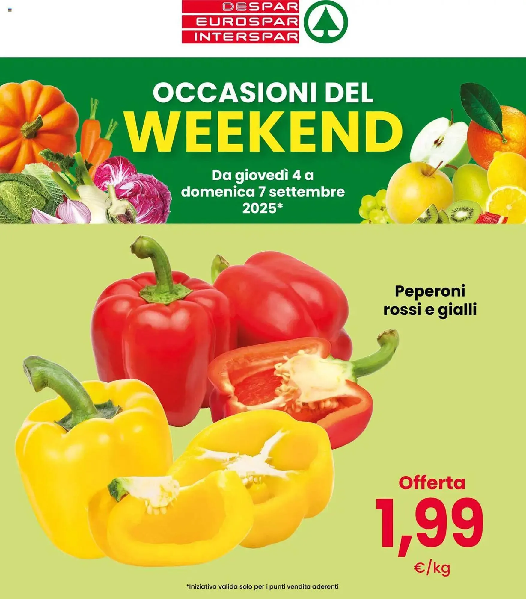 Volantino Eurospar da 4 settembre a 7 settembre di 2025 - Pagina del volantino 1