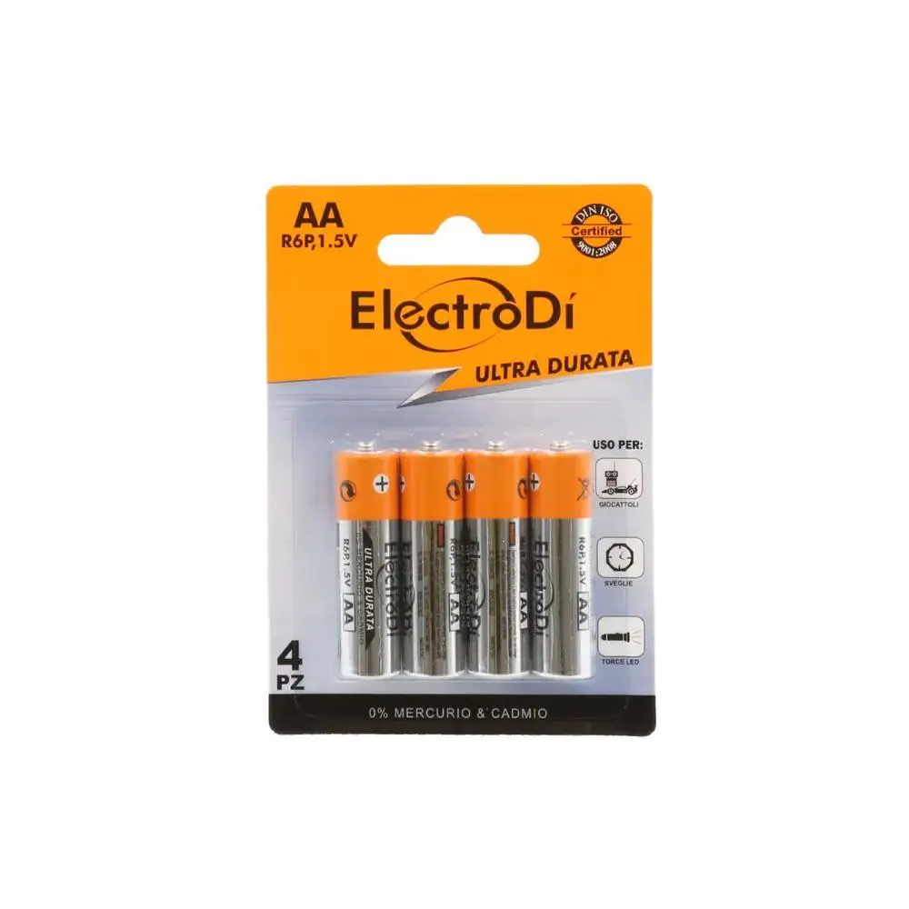 Pile zinco carbone AA R6P - 1.5V - 4pz