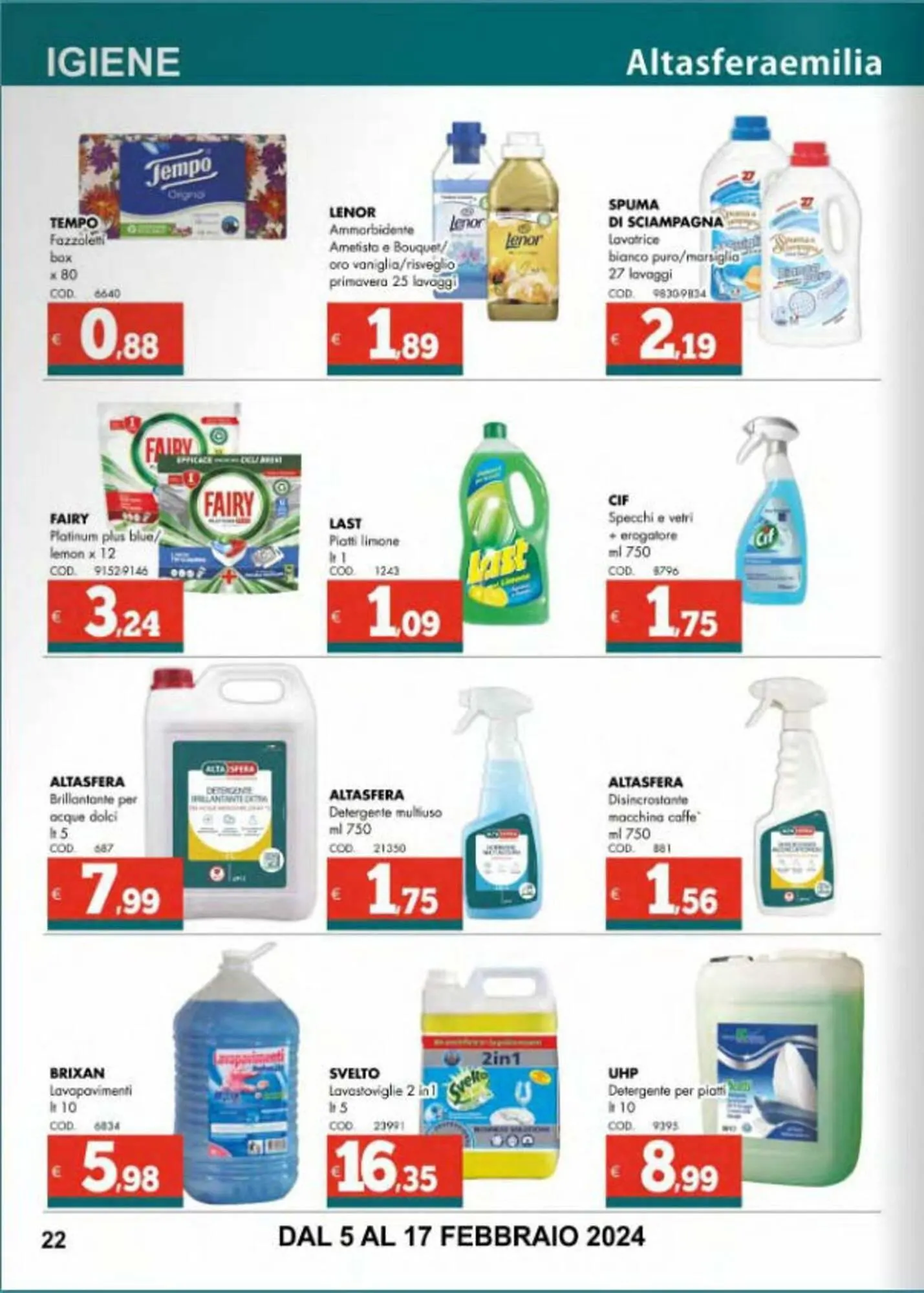 Volantino Altasfera professionisti da 5 febbraio a 17 febbraio di 2024 - Pagina del volantino 22