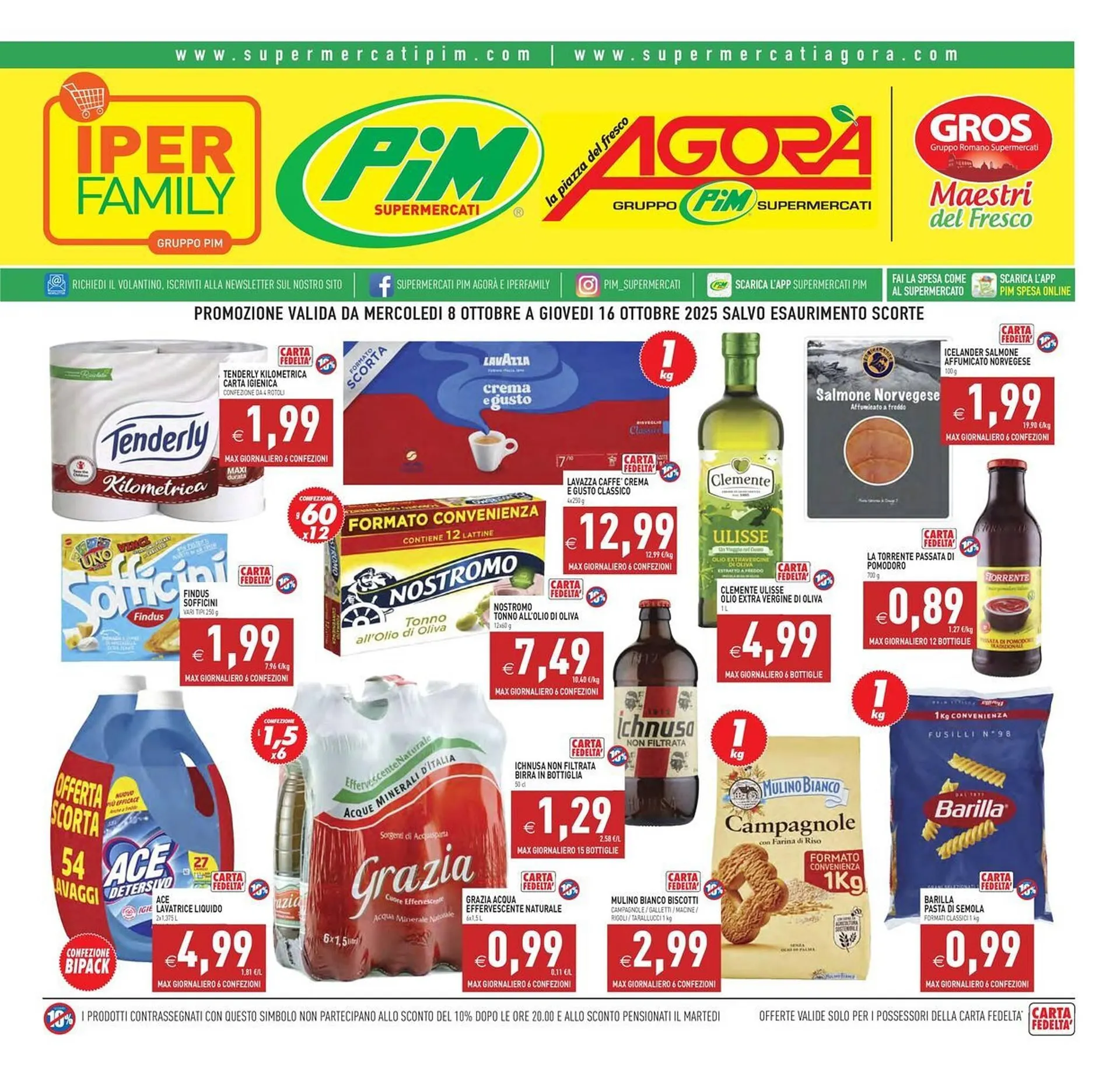 Volantino Supermercati Agorà da 8 ottobre a 16 ottobre di 2025 - Pagina del volantino 1